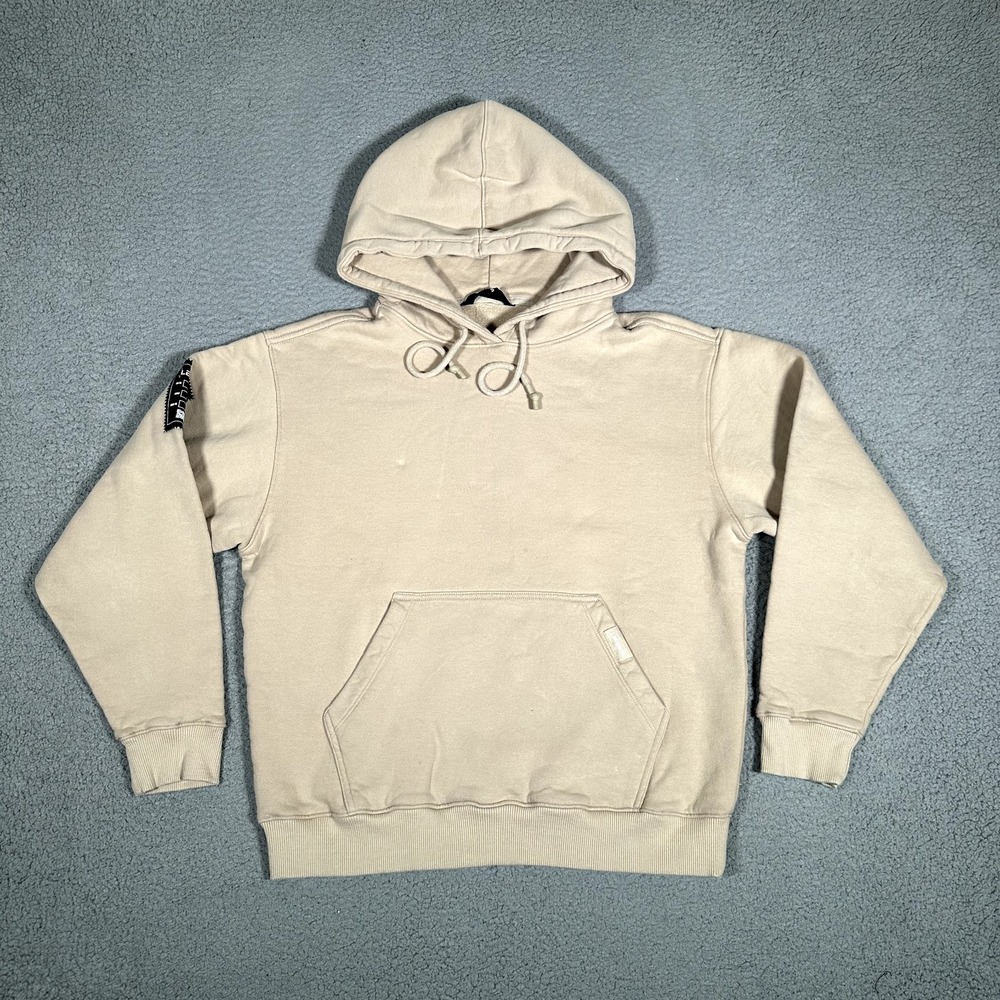 Legends Hoodie Mens Small Beige Pullover Fleece Casual Preppy Logo Made in USA‎